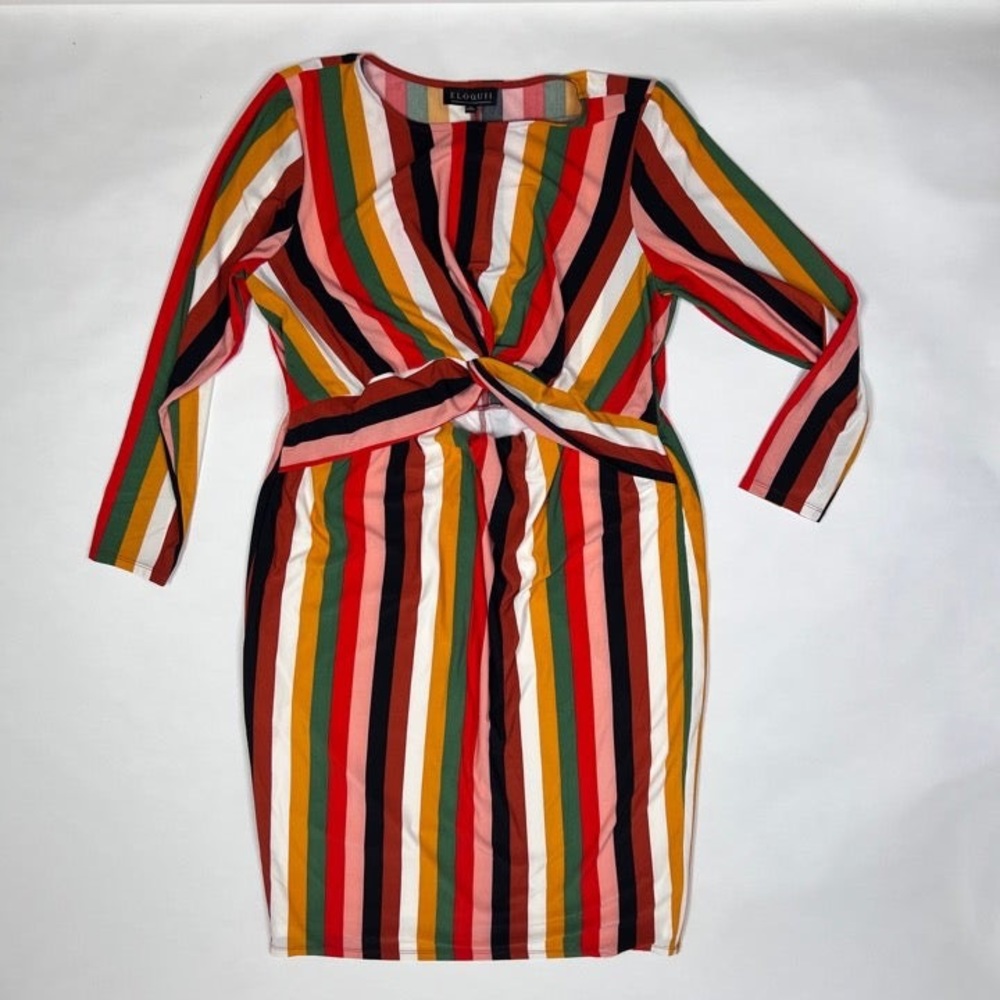 Multi color cut out midi